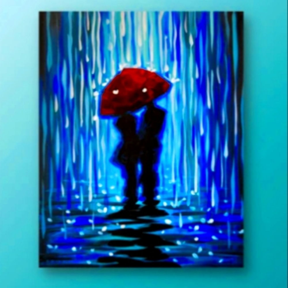 NIB Walk In The Rain Studio Painting Kit BY; Painting To Gogh